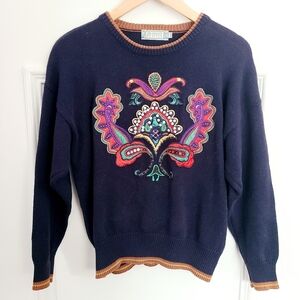 Vintage Braemar embroidered sweater‎